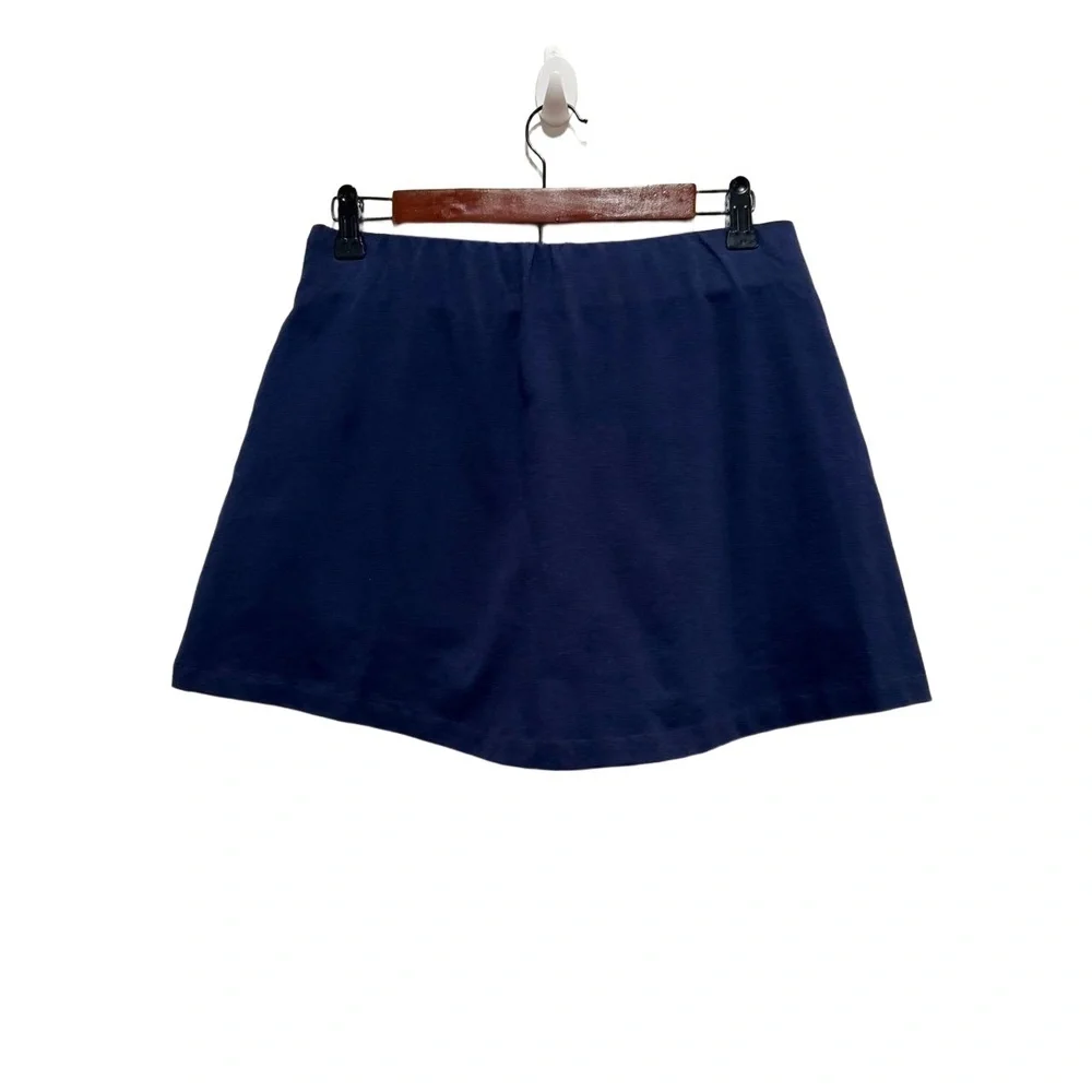 Lilly Pulitzer Womens Skort Size S Navy Blue Gold Button Detail Preppy EUC - Picture 2 of 8